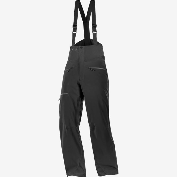 Salomon BRILLIANT SUSPENDERS Muške Hlače Crne | xIiHC73h