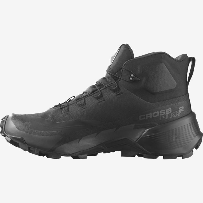 Salomon CROSS HIKE 2 MID GORE-TEX Muške Cipele Za Planinarenje Crne Crne | sfPbGeJk