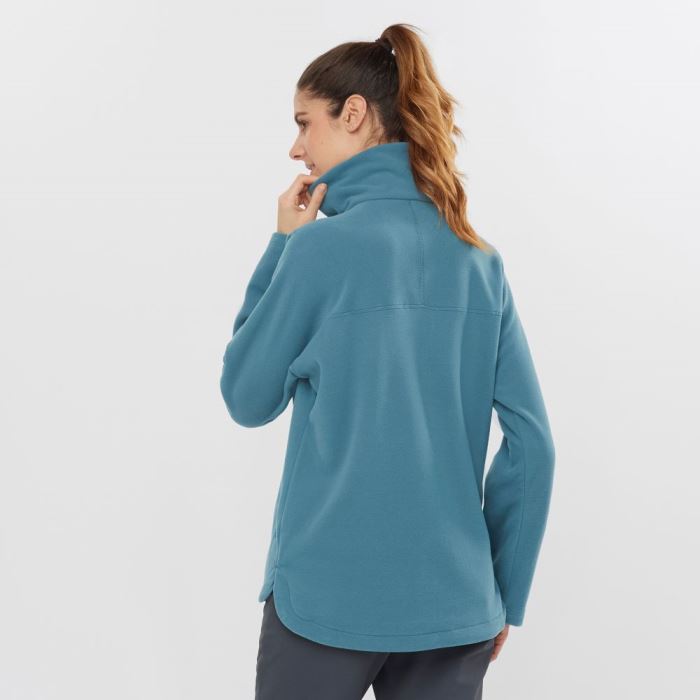 Salomon ESSENTIAL COSY FLEECE Ženske Midlayers Plave | 4cvz0aYg