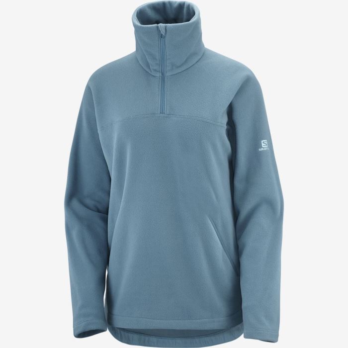 Salomon ESSENTIAL COSY FLEECE Ženske Midlayers Plave | 4cvz0aYg