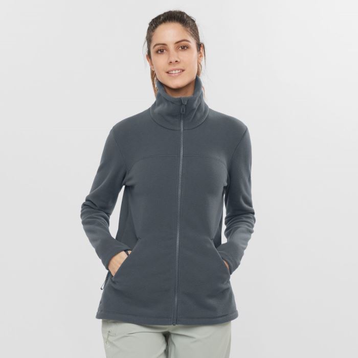 Salomon ESSENTIAL COSY FLEECE Ženske Midlayers Ebony | MqCWfLjJ