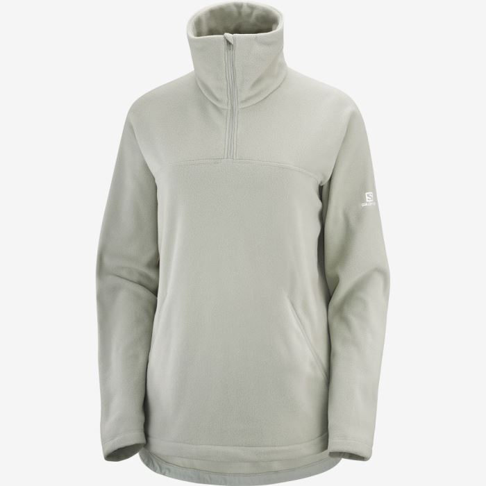 Salomon ESSENTIAL COSY FLEECE Ženske Midlayers Wrought Iron | c1emHYzM