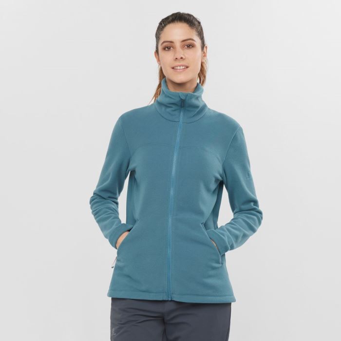 Salomon ESSENTIAL COSY FLEECE Ženske Midlayers Plave | flD9neRf