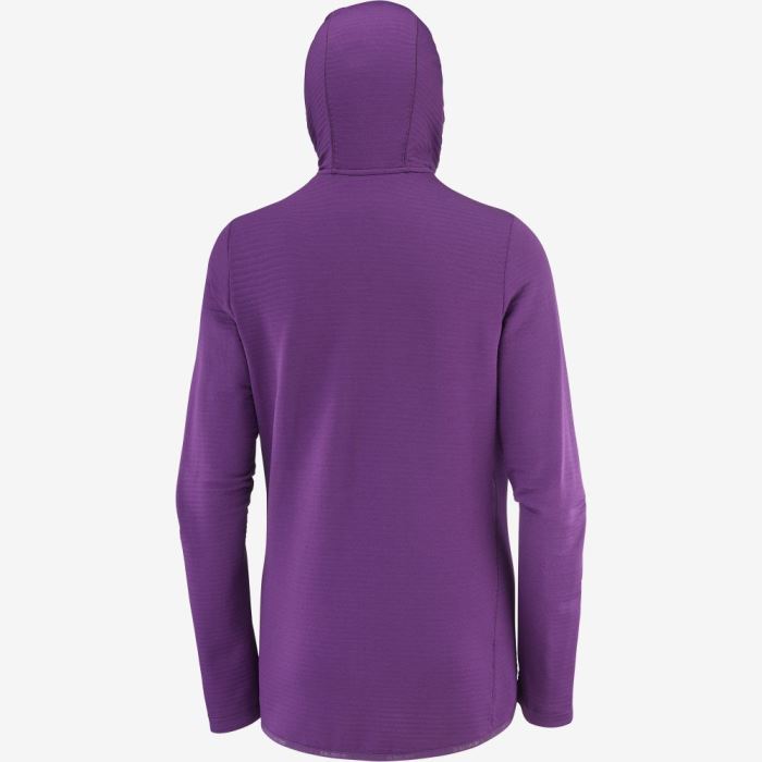 Salomon ESSENTIAL LIGHTWARM HOODED Ženske Midlayers Crown Jewel | 5fATev2M