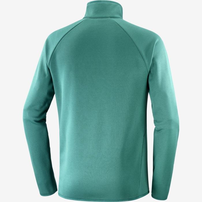 Salomon ESSENTIAL WARM HALF ZIP Muške Midlayers Pacific | 4iks3zSM