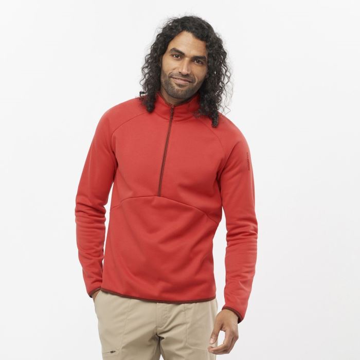 Salomon ESSENTIAL WARM HALF ZIP Muške Midlayers Samba | krEuE0g0