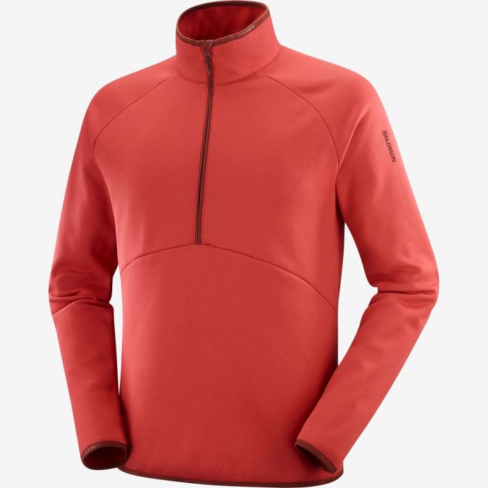 Salomon ESSENTIAL WARM HALF ZIP Muške Midlayers Samba | krEuE0g0