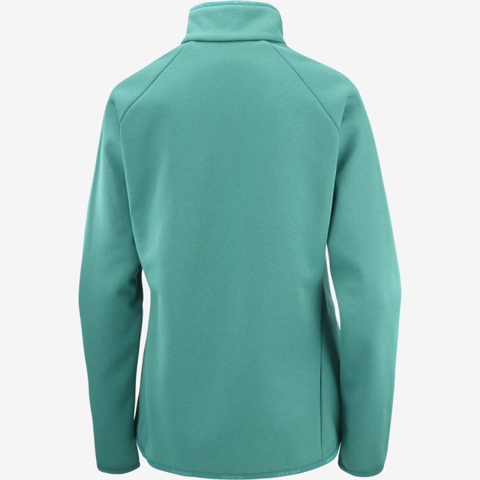 Salomon ESSENTIAL WARM HALF ZIP Ženske Midlayers Pacific | jetKXZQe