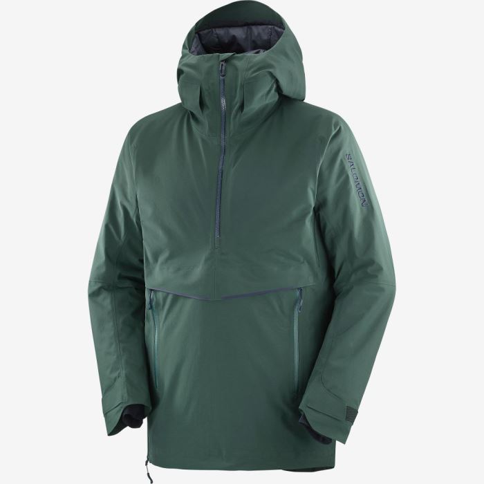 Salomon GRAVITY GORE-TEX ANORAK Muške Jakne Tamno Zelene | VFeBxPqp