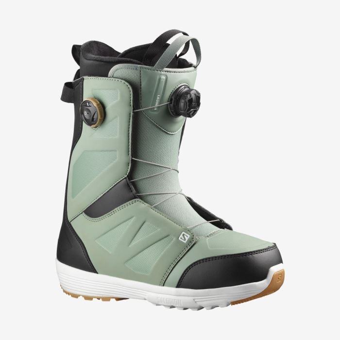 Salomon LAUNCH BOA SJ BOA Muške Čizme Za Snowboard Maslinasto Zelene Crne Bijele | IW3dPLLZ