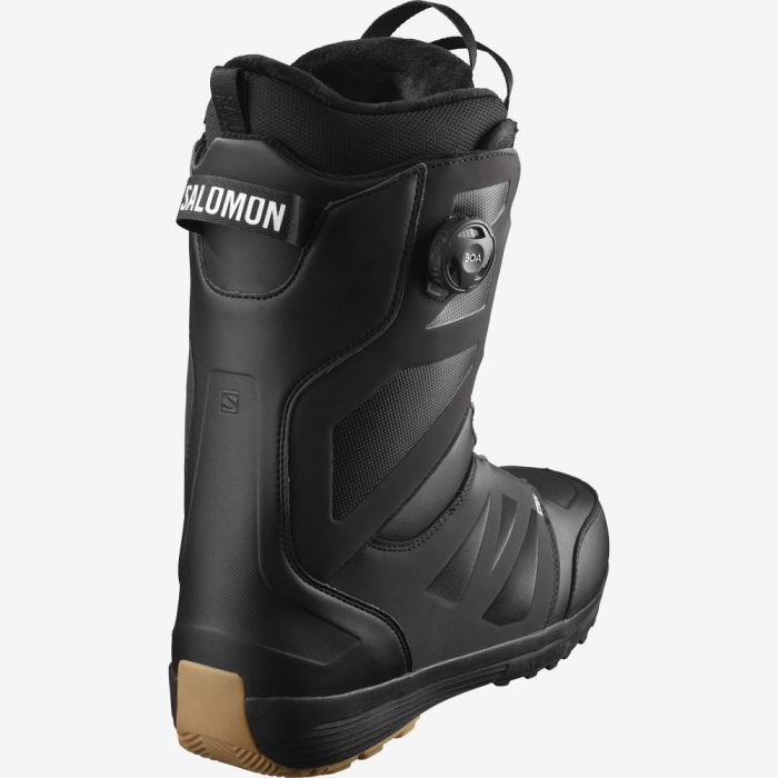 Salomon LAUNCH BOA SJ BOA Muške Čizme Za Snowboard Crne Crne Bijele | srN2RoJe