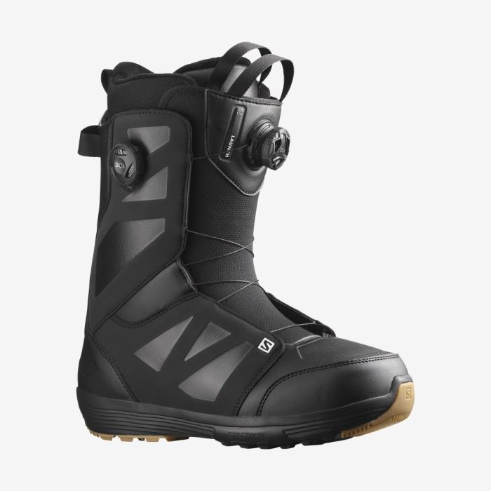 Salomon LAUNCH BOA SJ BOA Muške Čizme Za Snowboard Crne Crne Bijele | srN2RoJe