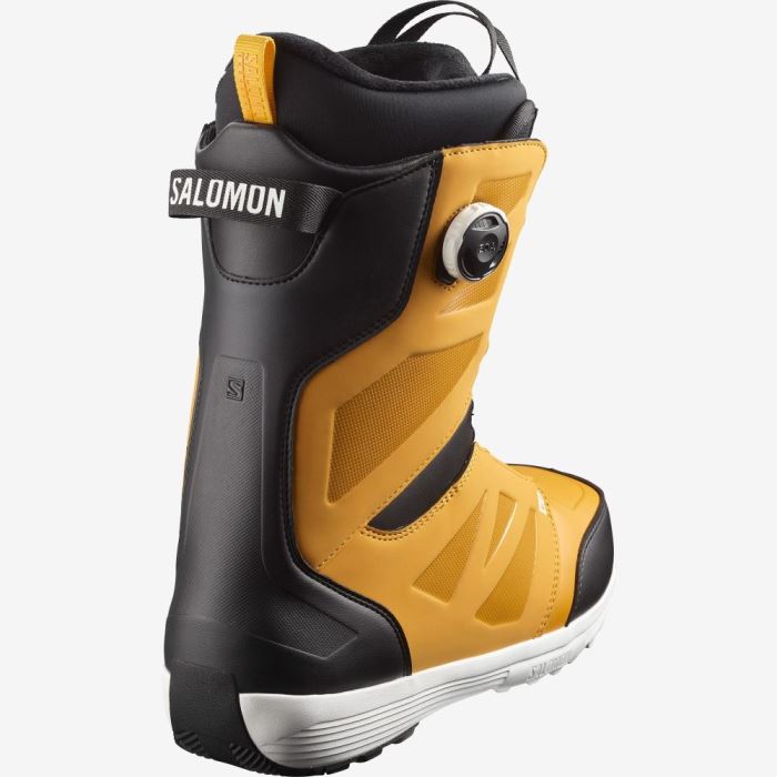 Salomon LAUNCH BOA SJ BOA Muške Čizme Za Snowboard Zlatne Žute Crne Bijele | wTyrzyh9