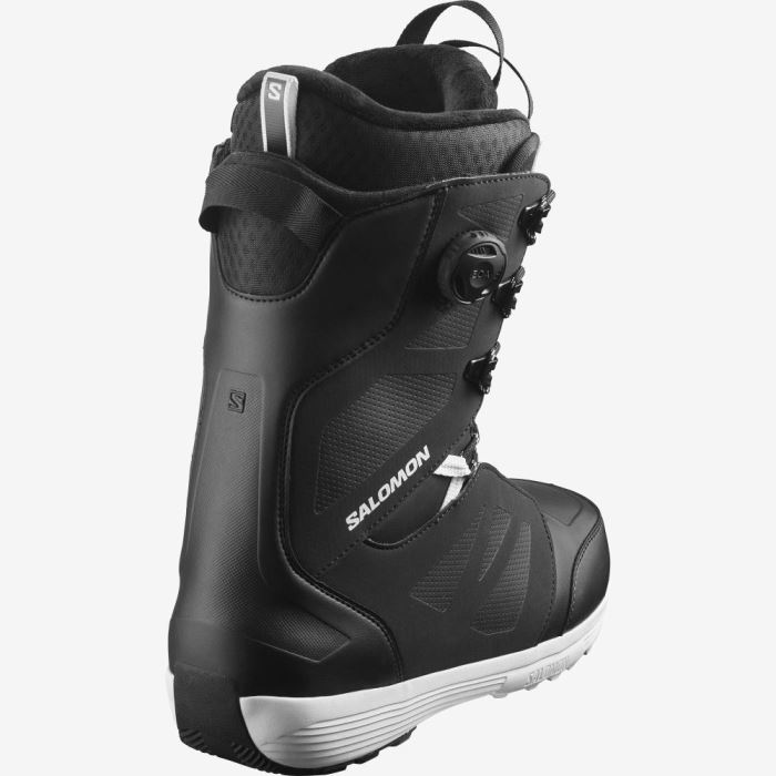 Salomon LAUNCH LACE SJ BOA Muške Čizme Za Snowboard Crne Crne Bijele | PCnJJyOs