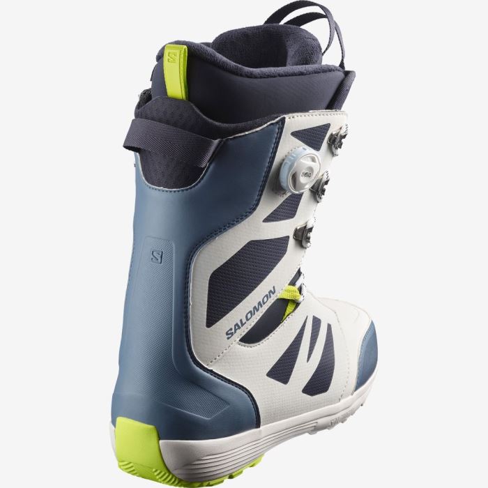 Salomon LAUNCH LACE SJ BOA TEAM Muške Čizme Za Snowboard Plave Svijetlo Zelene | fVADv9Mg