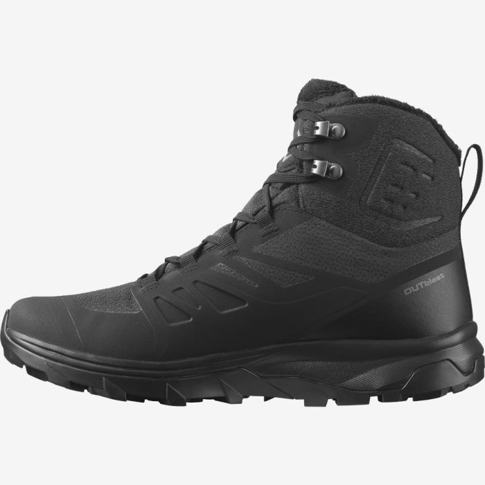 Salomon OUTBLAST THINSULATE™ CLIMASALOMON™ WATERPROOF Ženske Cipele Za Hodanje Crne Crne Crne | 2g3Fk1hO