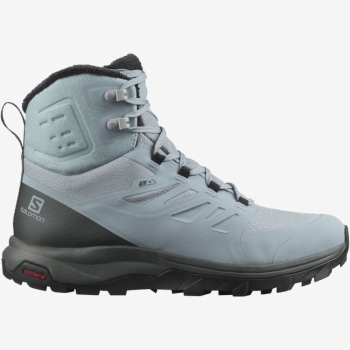 Salomon OUTBLAST THINSULATE™ CLIMASALOMON™ WATERPROOF Muške Cipele Za Hodanje Crne | HMWAsO5w