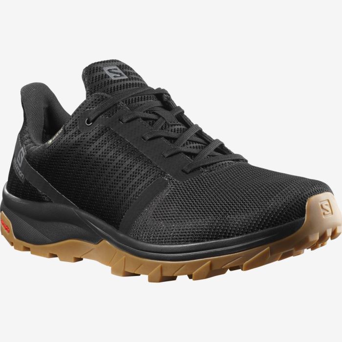 Salomon OUTBOUND PRISM GORE-TEX Muške Cipele Za Planinarenje Crne Crne | 7hrjEcde