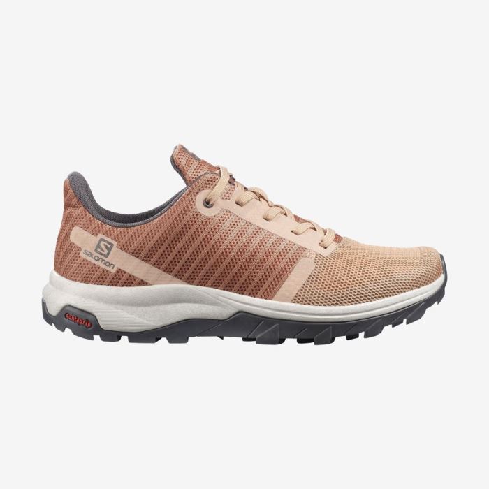 Salomon OUTBOUND PRISM Ženske Cipele Za Planinarenje Sirocco / Mocha Mousse / Alloy | pmrY7D6d