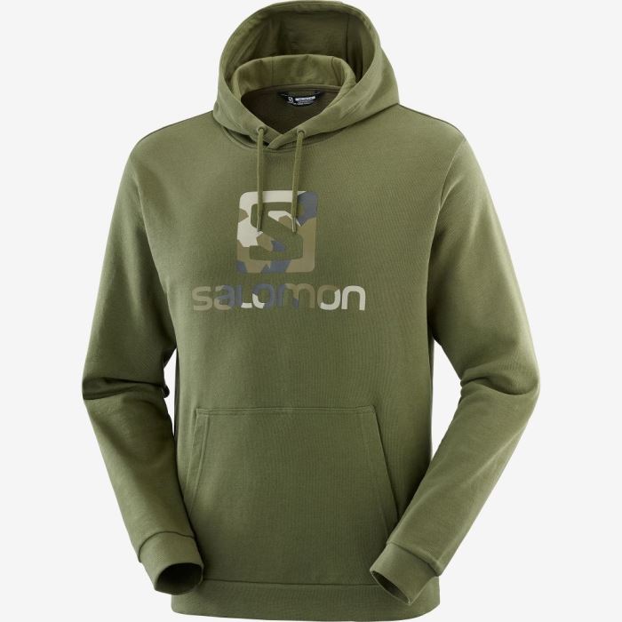 Salomon OUTLIFE LOGO SUMMER Muške Midlayers Maslinasto Zelene | s91aa3IP