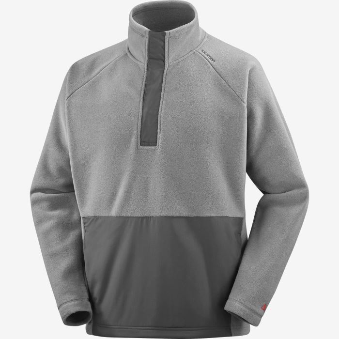 Salomon OUTLIFE POLARTEC HALF ZIP Ženske Midlayers Sive | K3Jnx4M7