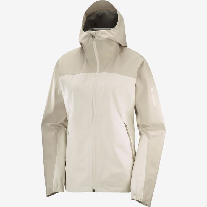 Salomon OUTLINE GORE-TEX 2.5L Ženske Jakne Rainy Day / Plaza Taupe | MrCBdw5I