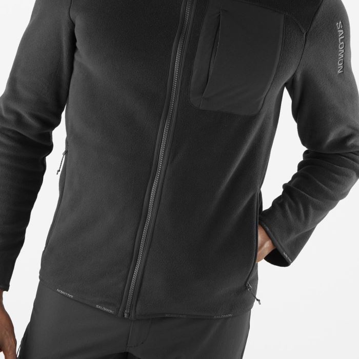 Salomon OUTLINE POLARTEC Muške Midlayers Crne | BRbfff1F