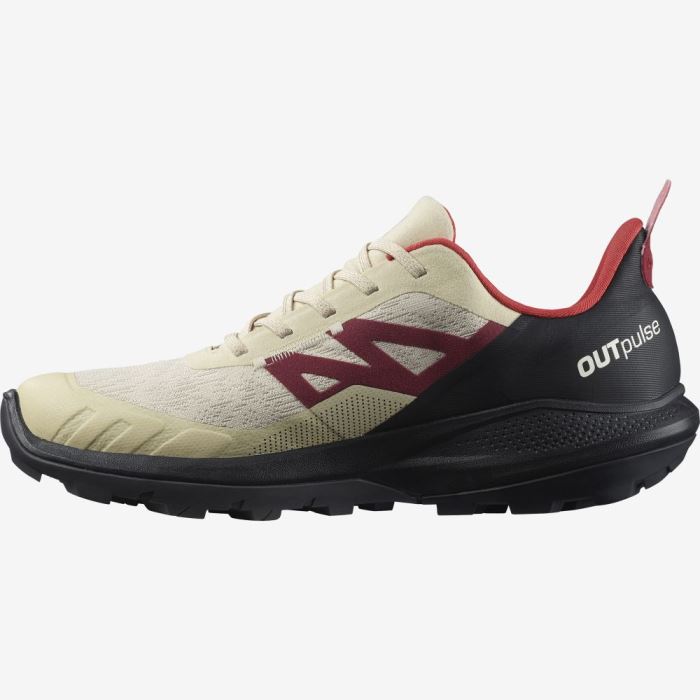 Salomon OUTPULSE GORE-TEX Muške Cipele Za Planinarenje Crne Crvene | Dv5Y37KX