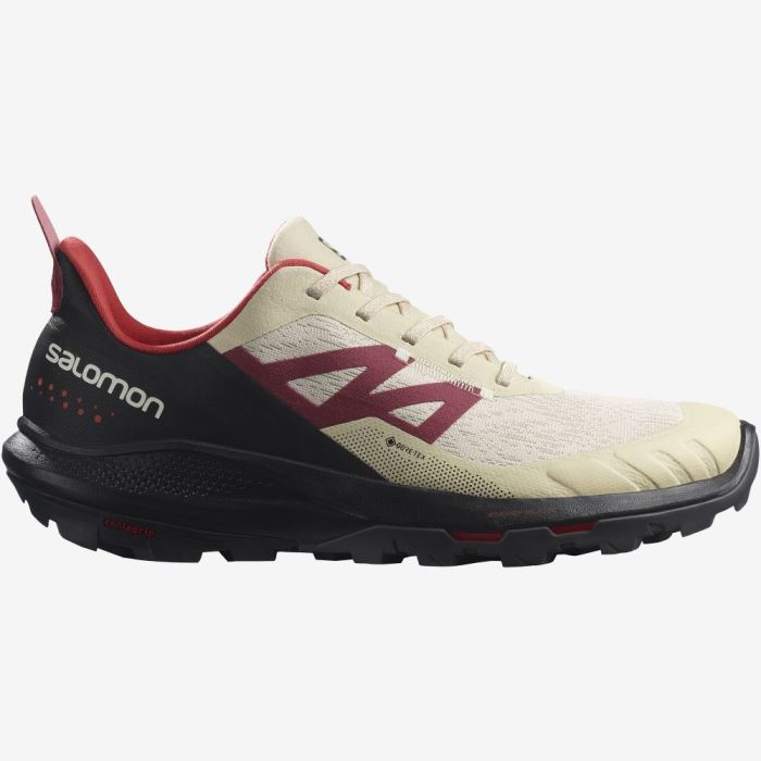 Salomon OUTPULSE GORE-TEX Muške Cipele Za Planinarenje Crne Crvene | Dv5Y37KX