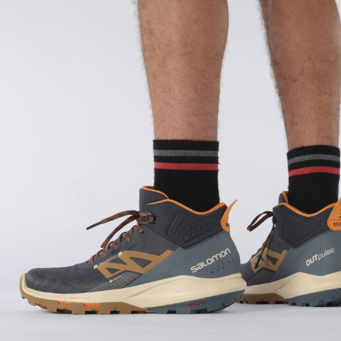 Salomon OUTPULSE MID GORE-TEX Muške Cipele Za Planinarenje Narančaste | SHNTjllj