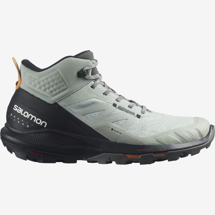 Salomon OUTPULSE MID GORE-TEX Muške Cipele Za Planinarenje Crne Narančaste | cEgLQoMW