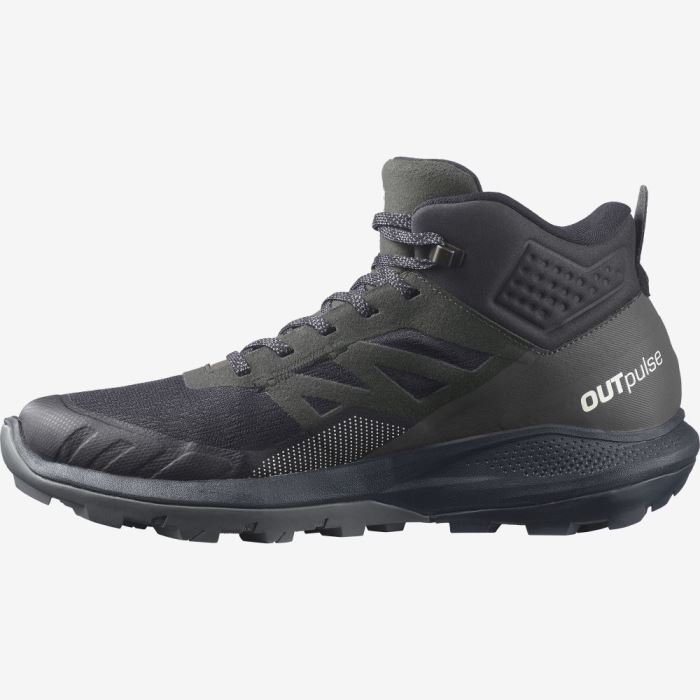 Salomon OUTPULSE MID GORE-TEX Muške Cipele Za Planinarenje Crne | jGs8GT5p