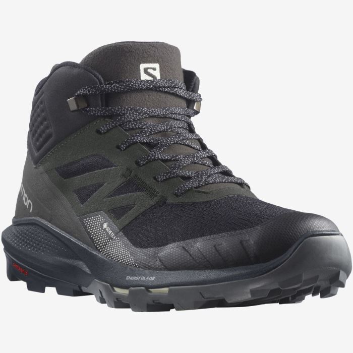 Salomon OUTPULSE MID GORE-TEX Muške Cipele Za Planinarenje Crne | jGs8GT5p