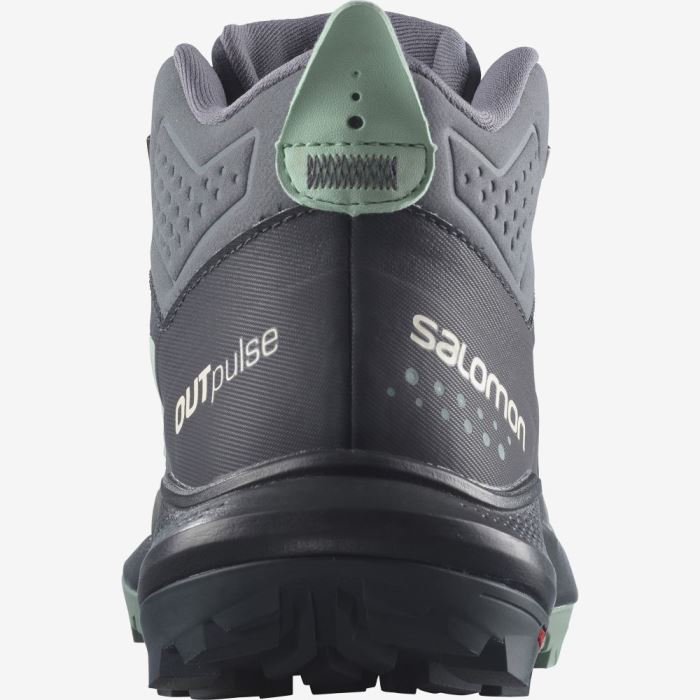 Salomon OUTPULSE MID GORE-TEX Ženske Cipele Za Planinarenje Ebony / Quiet Shade / Ebony | HXVnEXGd