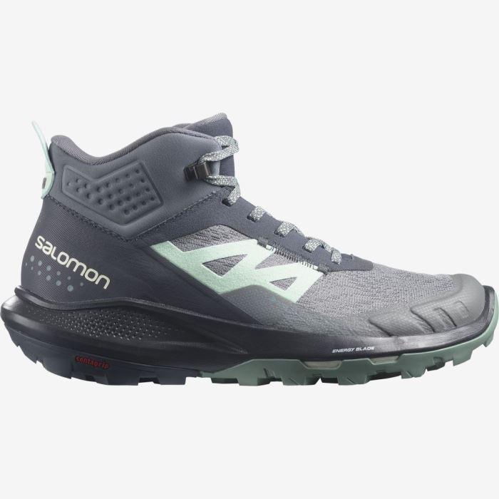 Salomon OUTPULSE MID GORE-TEX Ženske Cipele Za Planinarenje Ebony / Quiet Shade / Ebony | HXVnEXGd