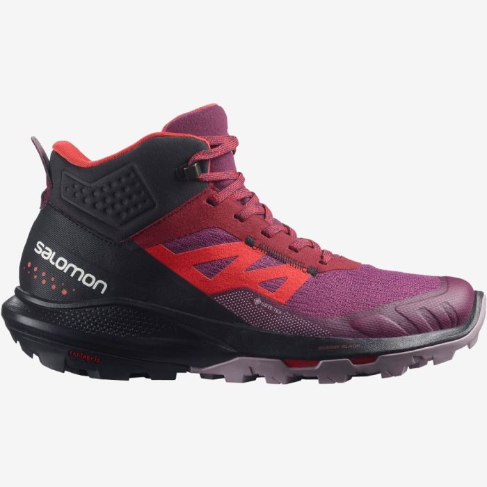 Salomon OUTPULSE MID GORE-TEX Ženske Cipele Za Planinarenje Ljubičaste Crvene | KZgGOv9m