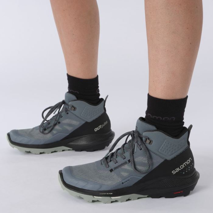 Salomon OUTPULSE MID GORE-TEX Ženske Cipele Za Planinarenje Crne | WifAodxX