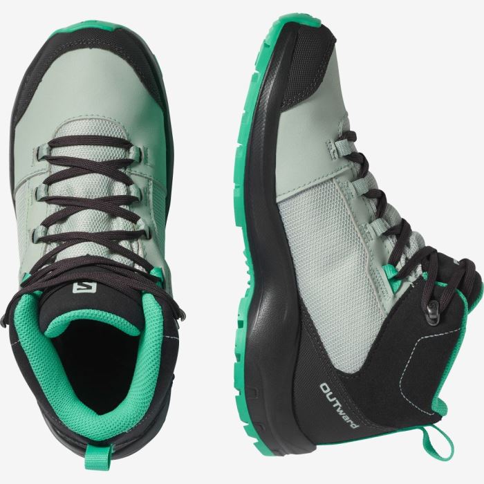 Salomon OUTWARD CLIMASALOMON™ WATERPROOF Dječje Cipele Za Planinarenje Svijetlo Tirkizne Sive Menta | PKilpKQh