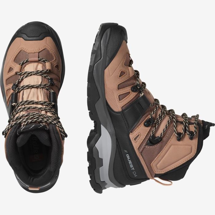 Salomon QUEST 4 GORE-TEX Ženske Cipele Za Planinarenje Krem | SiW29ipa