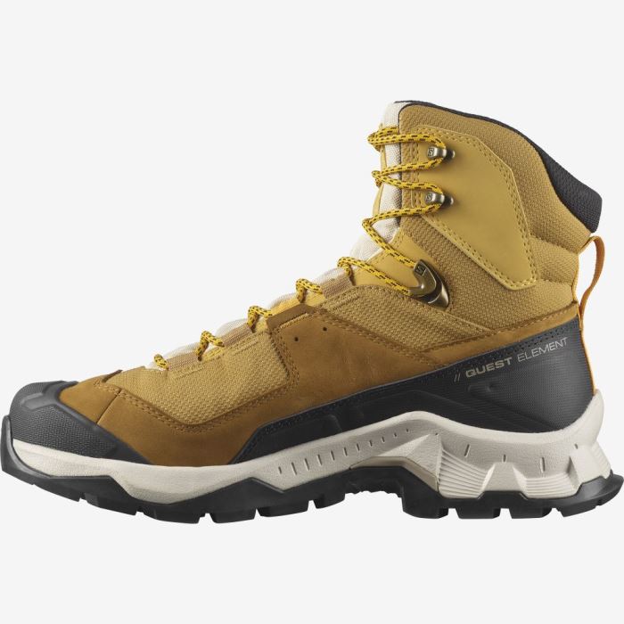 Salomon QUEST ELEMENT GORE-TEX Muške Cipele Za Planinarenje Cumin / Bleached Sand / Saffron | KUuxjPZB