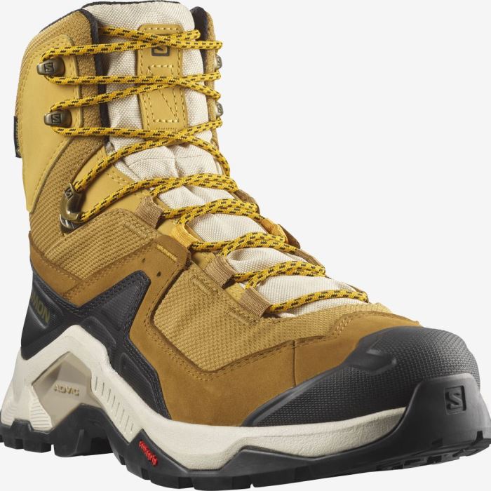 Salomon QUEST ELEMENT GORE-TEX Muške Cipele Za Planinarenje Cumin / Bleached Sand / Saffron | KUuxjPZB