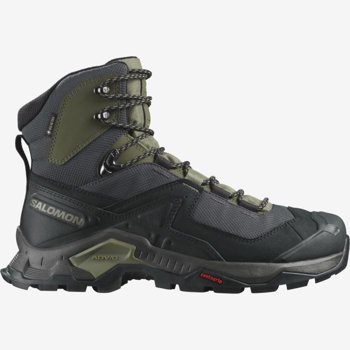 Salomon QUEST ELEMENT GORE-TEX Muške Cipele Za Planinarenje Crne Tamno Zelene Maslinasto Zelene | dNeAbbJT