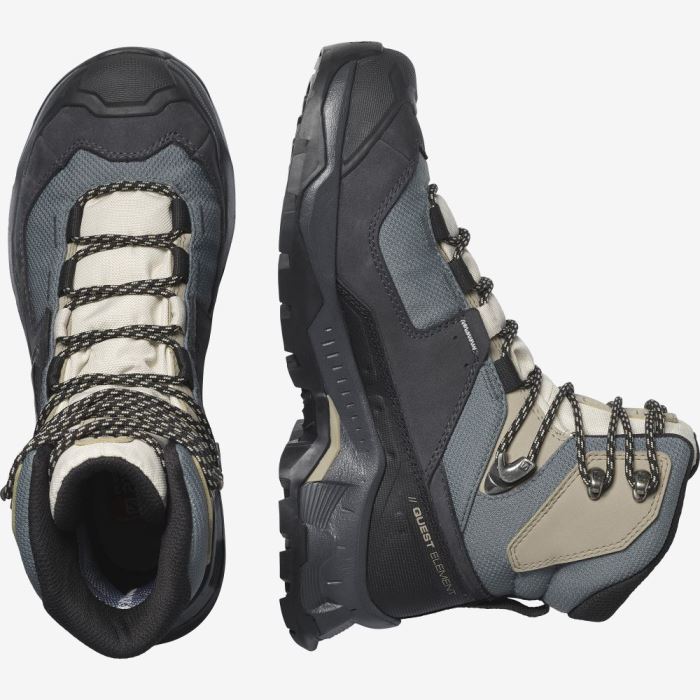 Salomon QUEST ELEMENT GORE-TEX Ženske Cipele Za Planinarenje Ebony / Rainy Day / Stormy Weather | a7xFK8UX