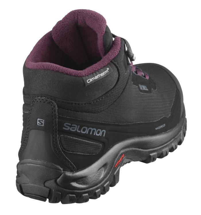 Salomon SHELTER CLIMASALOMON™ WATERPROOF Ženske Cipele Za Hodanje Crne | mFaYjUf7