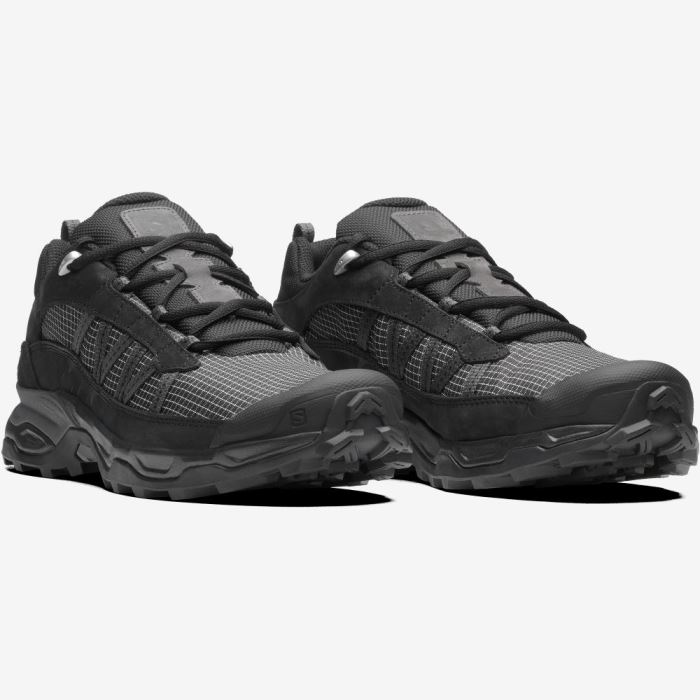 Salomon SHELTER LOW LEATHER Ženske Patike Crne Crne | q8EeFASG