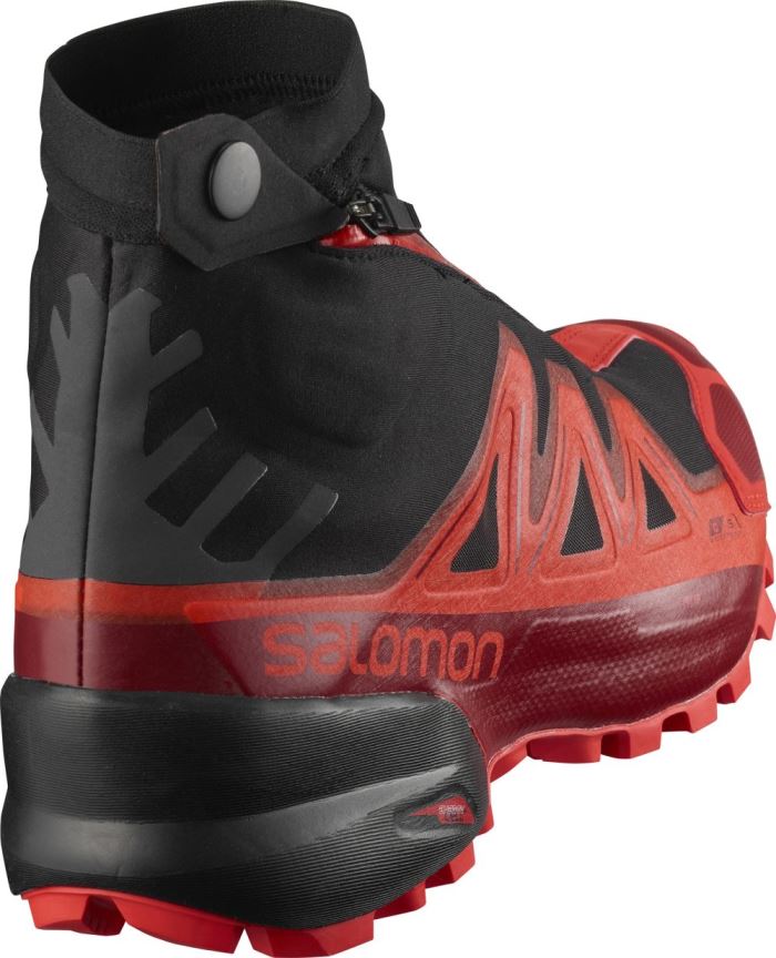 Salomon SNOWSPIKE CLIMASALOMON™ WATERPROOF Ženske Tenisice Za Trčanje Crne Crvene Crvene | KGQ2gIGK