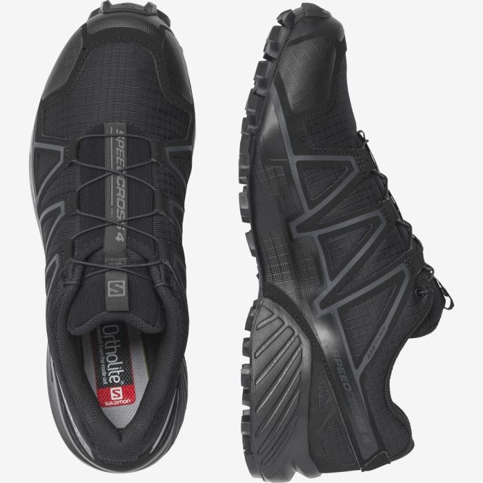 Salomon SPEEDCROSS 4 WIDE FORCES Ženske Forces Crne Crne | R33m6Uuj