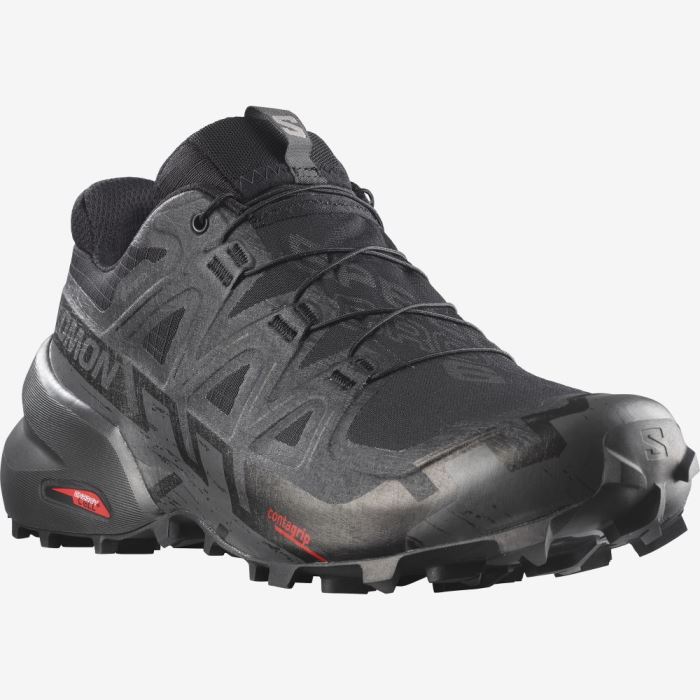 Salomon SPEEDCROSS 6 GORE-TEX Muške Tenisice Za Trčanje Crne Crne | Cs6sdoXM