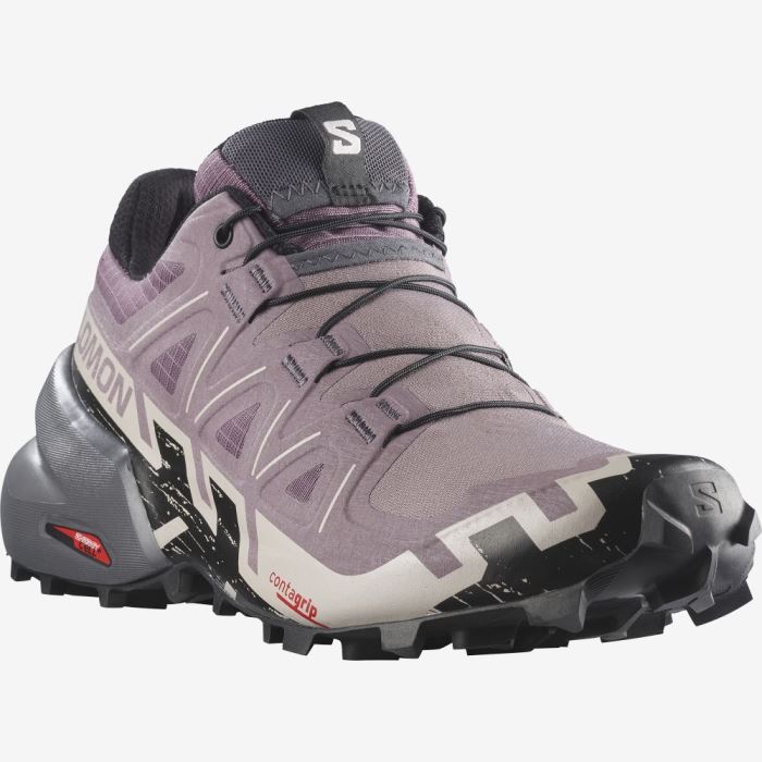 Salomon SPEEDCROSS 6 Ženske Tenisice Za Trčanje Crne Sive Roze | eBvgghJX