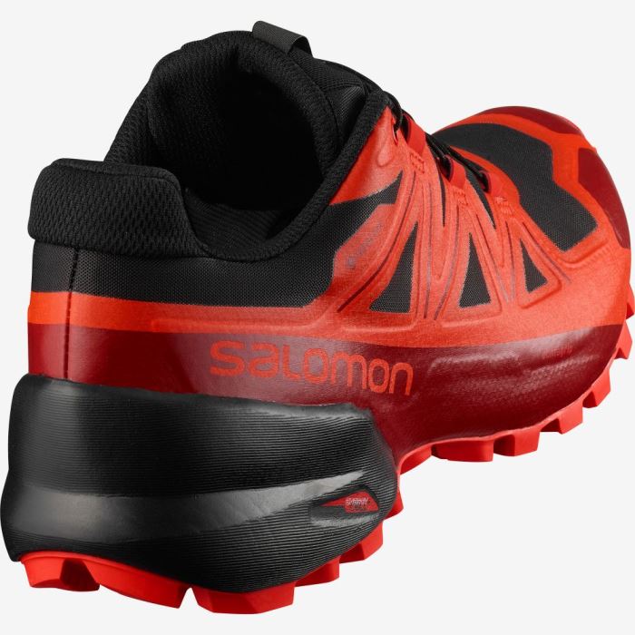 Salomon SPIKECROSS 5 GORE-TEX Muške Tenisice Za Trčanje Crne Crvene Crvene | FMrdIjt0